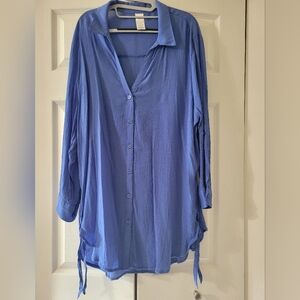 Blue blouse - maternity